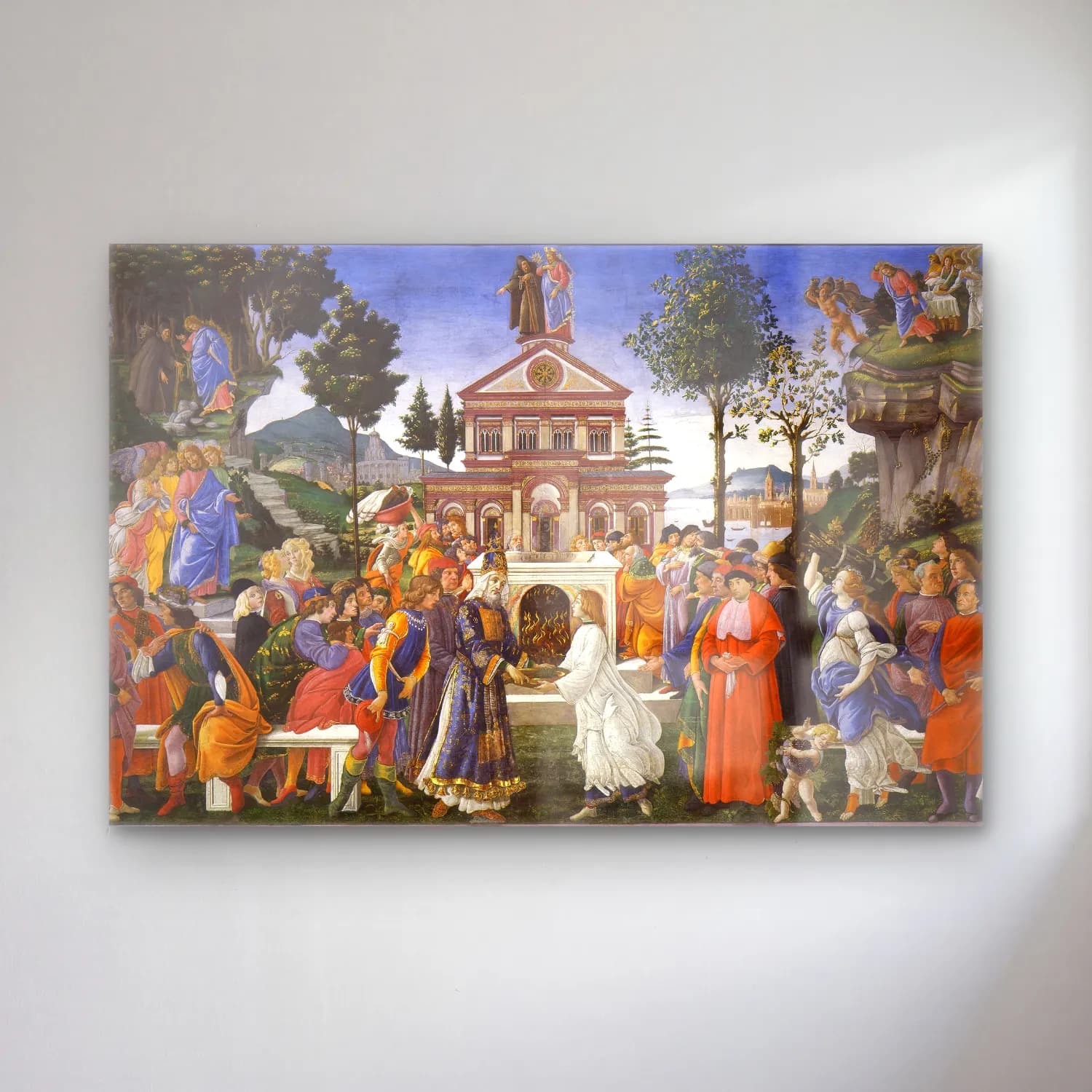Sandro Botticelli – Dini Sahne No. 26 cam tablo — Sandro Botticelli – Dini Sahne No. 26 — empresyonist dini sahne