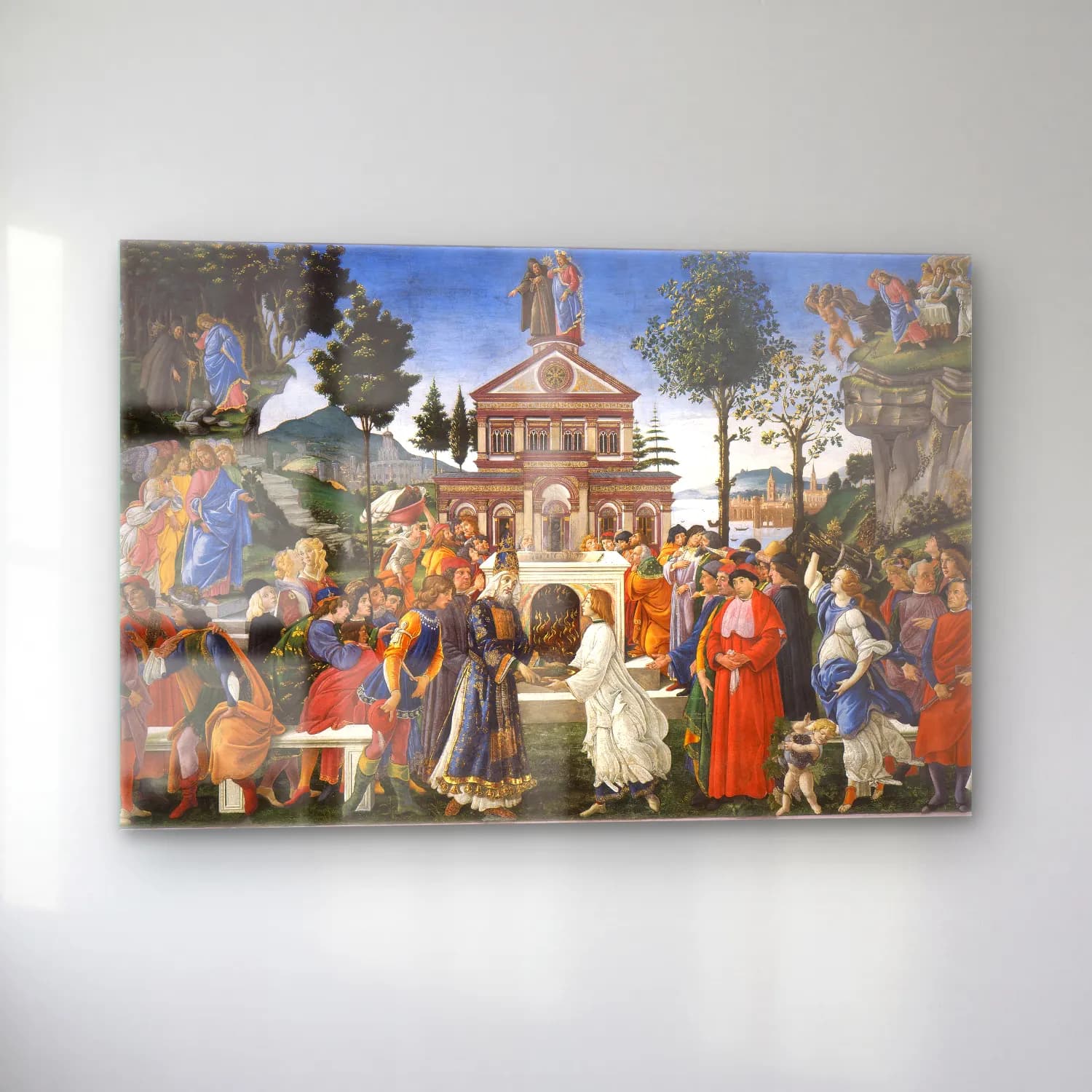 Sandro Botticelli – Dini Sahne No. 26 cam tablo — sol açıdan görünüm