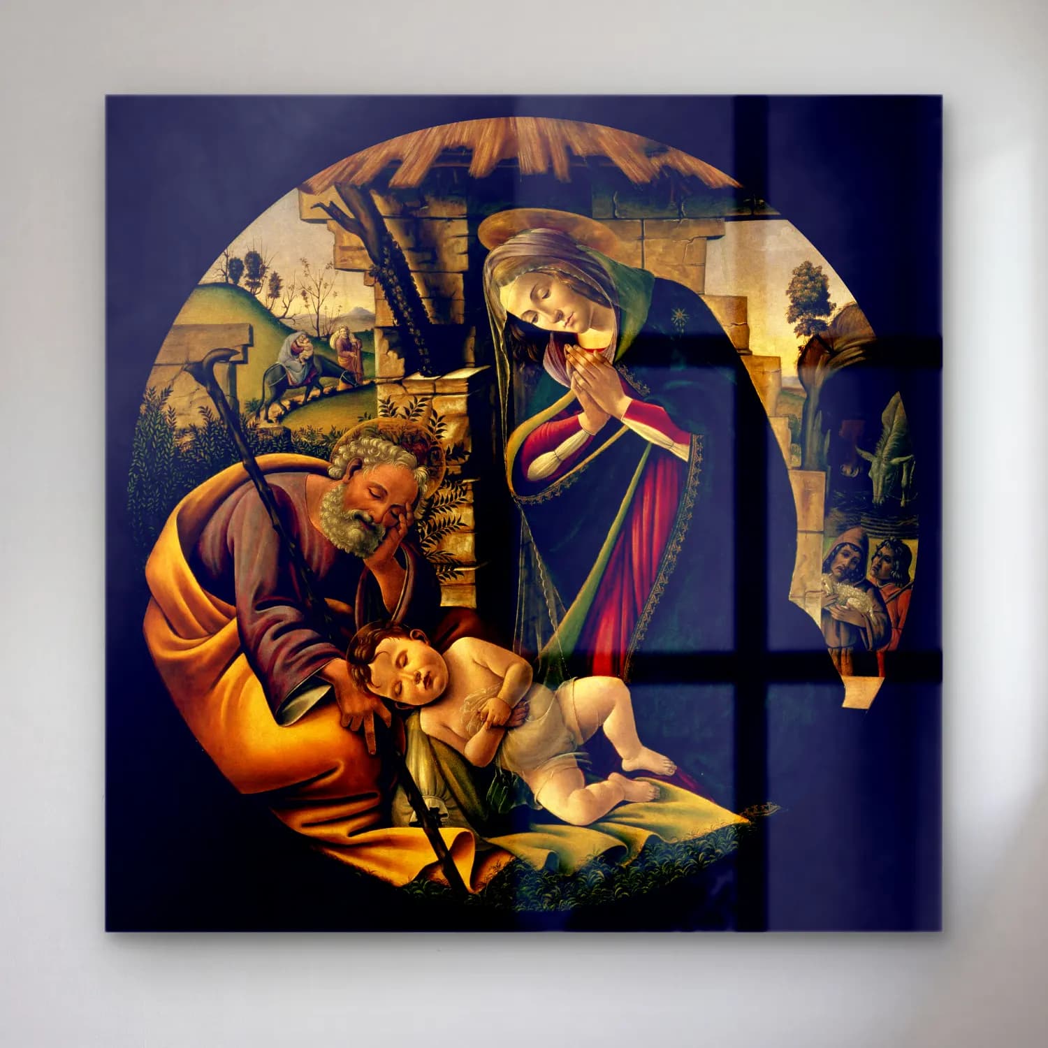 Sandro Botticelli – Dini Sahne No. 29 cam tablo — Sandro Botticelli – Dini Sahne No. 29 — yağlı boya dini sahne