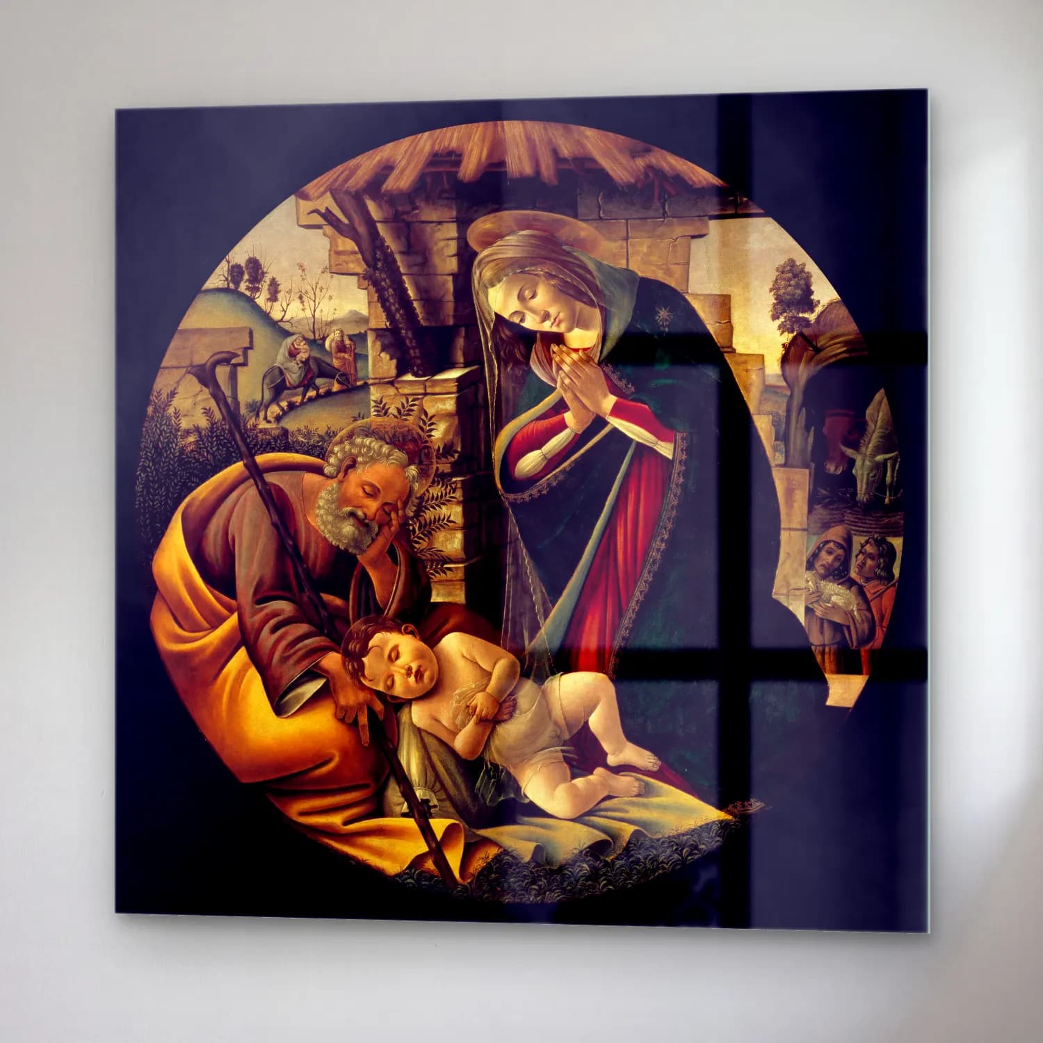 Sandro Botticelli – Dini Sahne No. 29 cam tablo — sağ açıdan görünüm