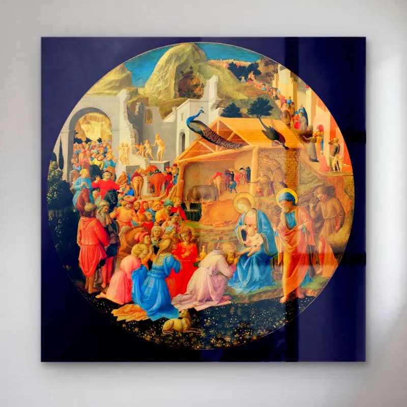 Sandro Botticelli – Dini Sahne No. 31 cam tablo — Sandro Botticelli – Dini Sahne No. 31 — yağlı boya dini sahne