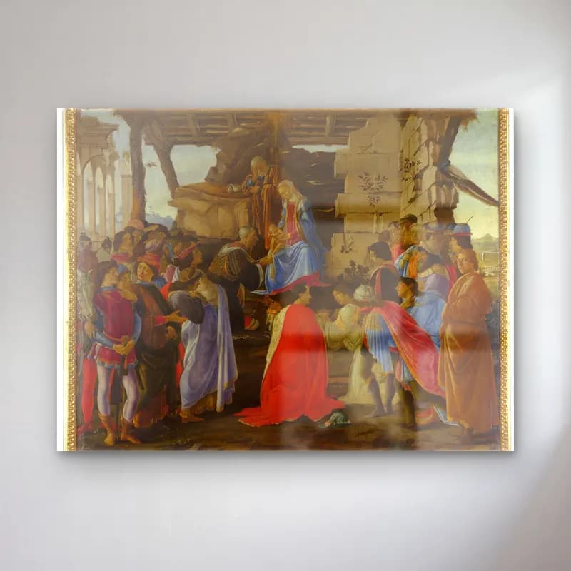Sandro Botticelli – Dini Sahne No. 33 cam tablo — Sandro Botticelli – Dini Sahne No. 33 — yağlı boya dini sahne
