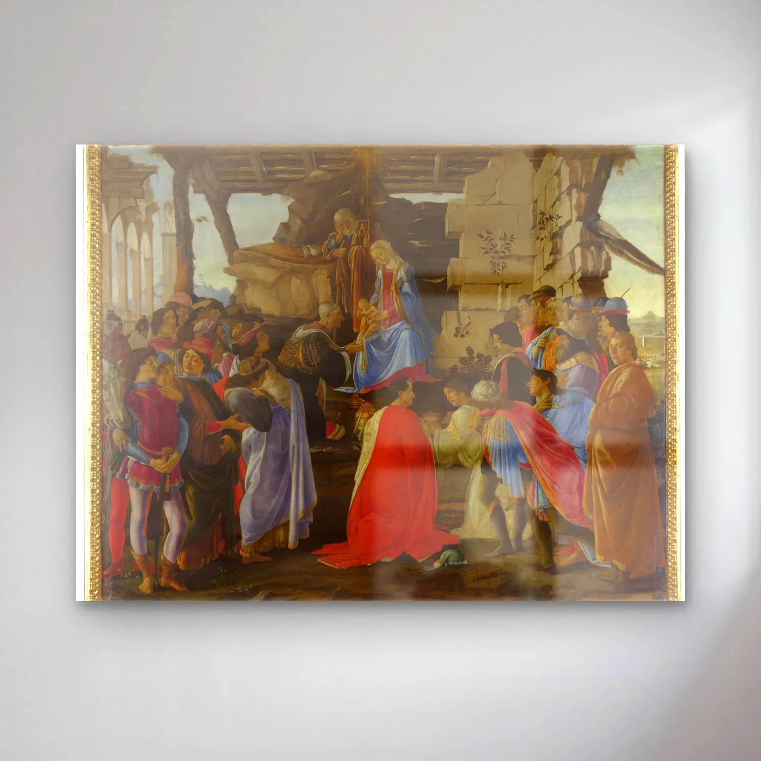 Sandro Botticelli – Dini Sahne No. 33 cam tablo — Sandro Botticelli – Dini Sahne No. 33 — yağlı boya dini sahne
