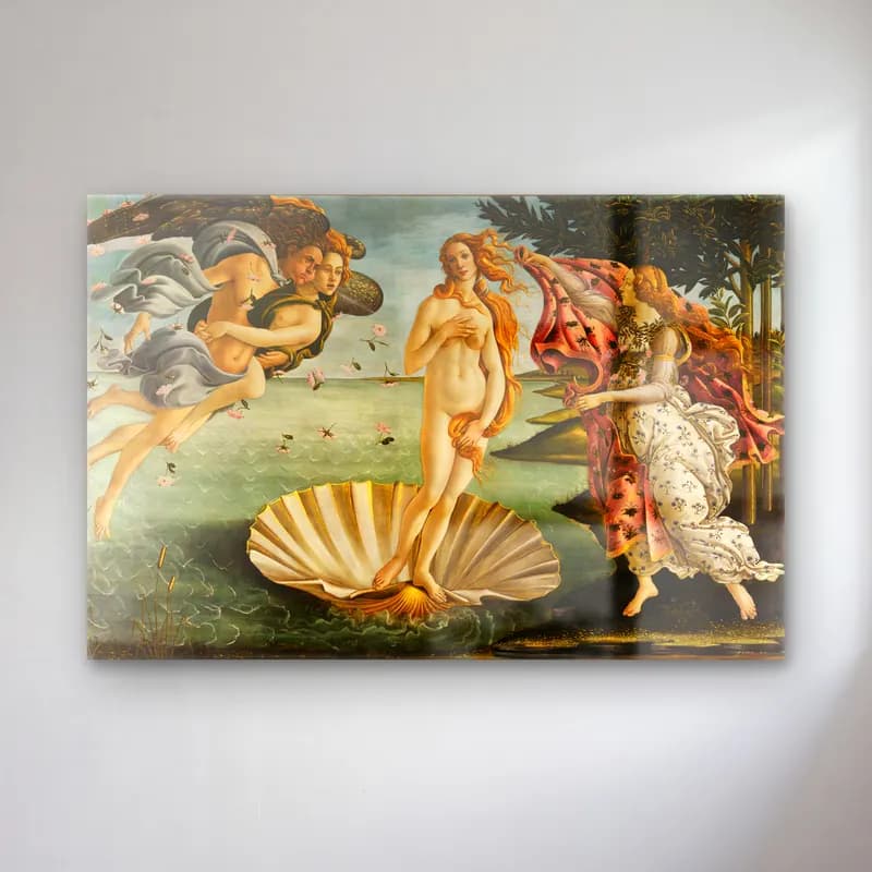 Sandro Botticelli – Mitolojik Sahne No. 13 cam tablo — Sandro Botticelli – Mitolojik Sahne No. 13 — empresyonist mitolojik sahne