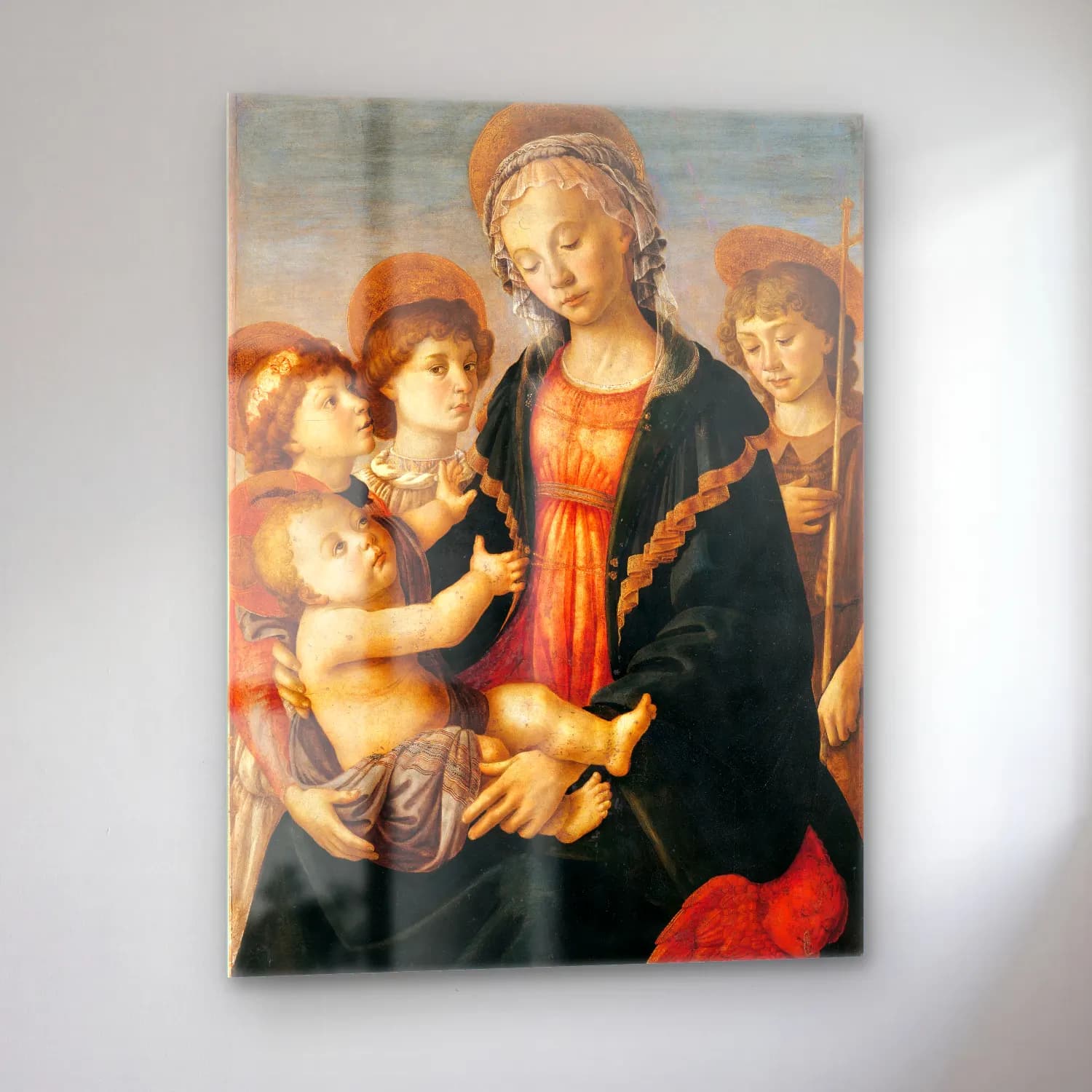Sandro Botticelli – Dini Sahne No. 36 cam tablo — sol açıdan görünüm