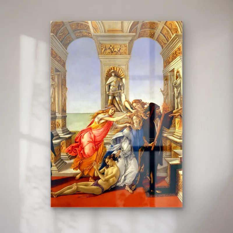 Sandro Botticelli – Dini Sahne cam tablo — Sandro Botticelli – Dini Sahne — yağlı boya dini sahne