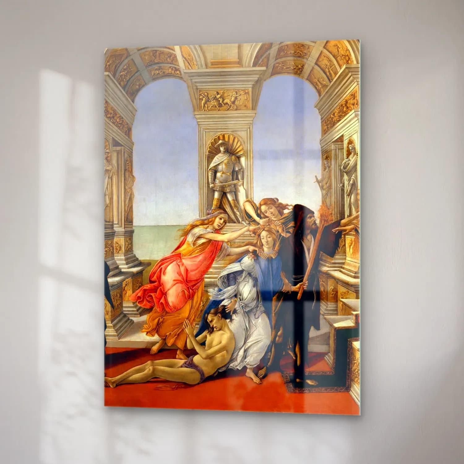 Sandro Botticelli – Dini Sahne cam tablo — sağ açıdan görünüm