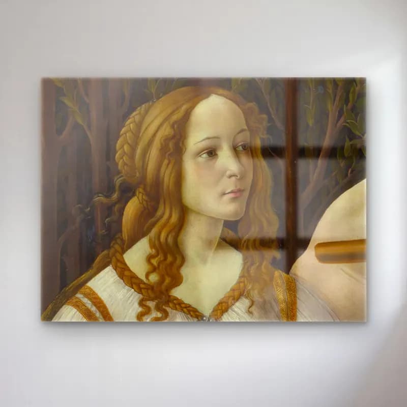 Sandro Botticelli – Kadın Portresi – Sarı Tonlar cam tablo — Sandro Botticelli – Kadın Portresi – Sarı Tonlar — yağlı boya kadın portresi
