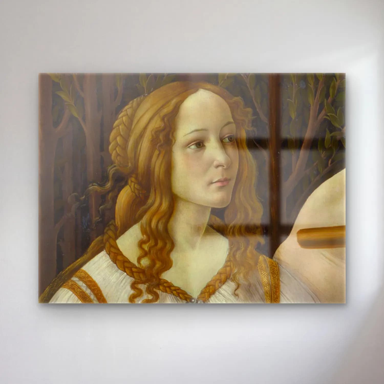 Sandro Botticelli – Kadın Portresi – Sarı Tonlar cam tablo — Sandro Botticelli – Kadın Portresi – Sarı Tonlar — yağlı boya kadın portresi