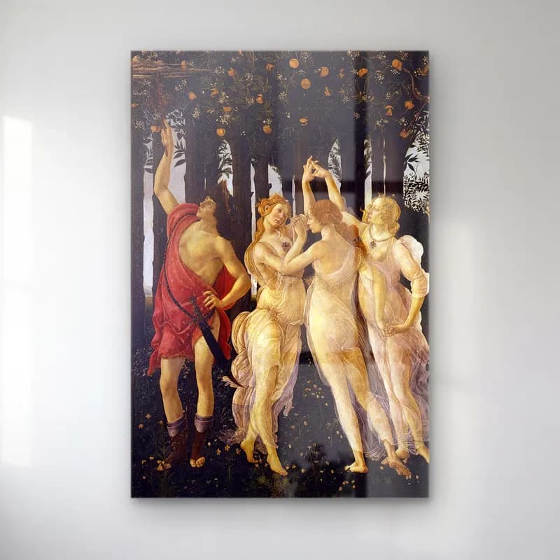Sandro Botticelli – Mitolojik Sahne No. 14 cam tablo — Sandro Botticelli – Mitolojik Sahne No. 14 — yağlı boya mitolojik sahne