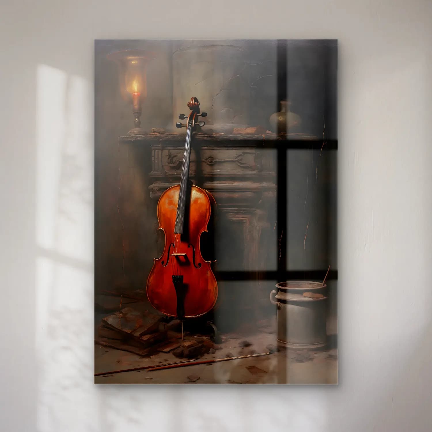 Yağlı Boya Gitar cam tablo — Yağlı Boya Gitar — yağlı boya gitar