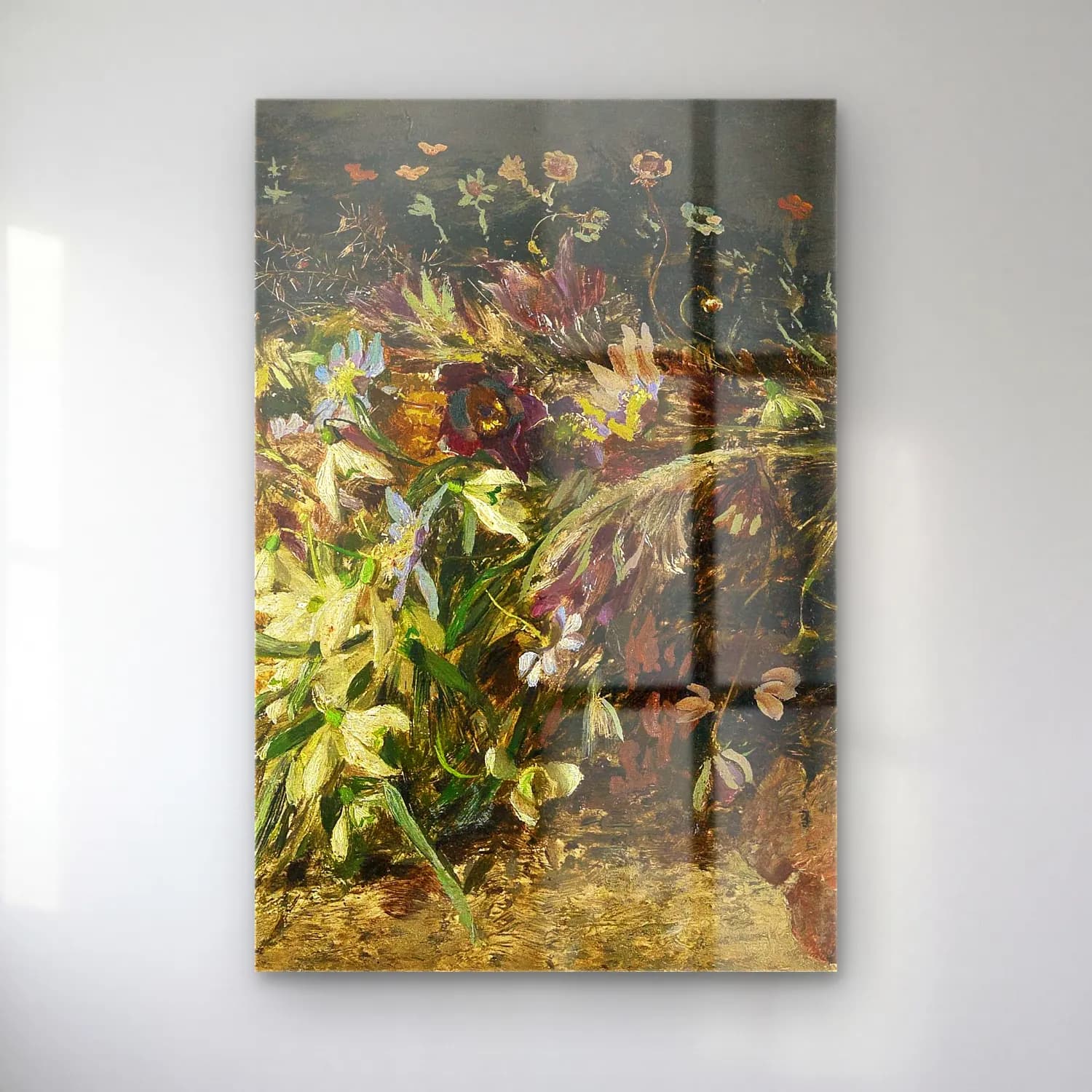 Olga Wisinger-Florian – A bouquet of spring flowers with snowdrops cam tablo — Olga Wisinger-Florian – A bouquet of spring flowers with snowdrops — empresyonist kır çiçekleri