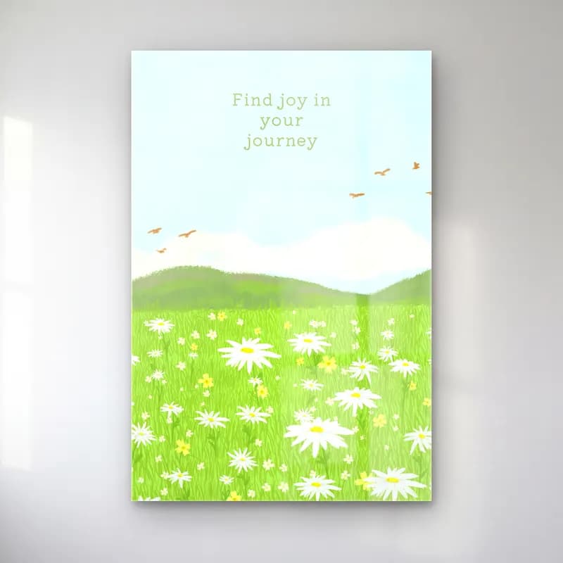 Pastel Papatyalar No. 14 cam tablo — Pastel Papatyalar No. 14 — pastel papatyalar