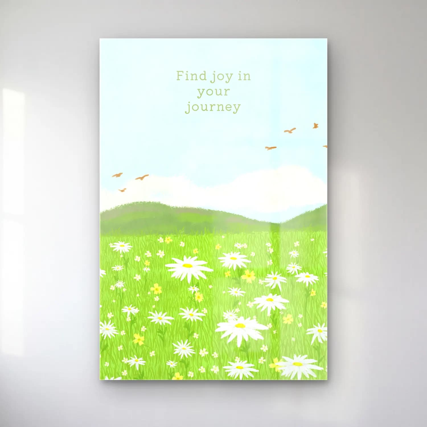 Pastel Papatyalar No. 14 cam tablo — Pastel Papatyalar No. 14 — pastel papatyalar
