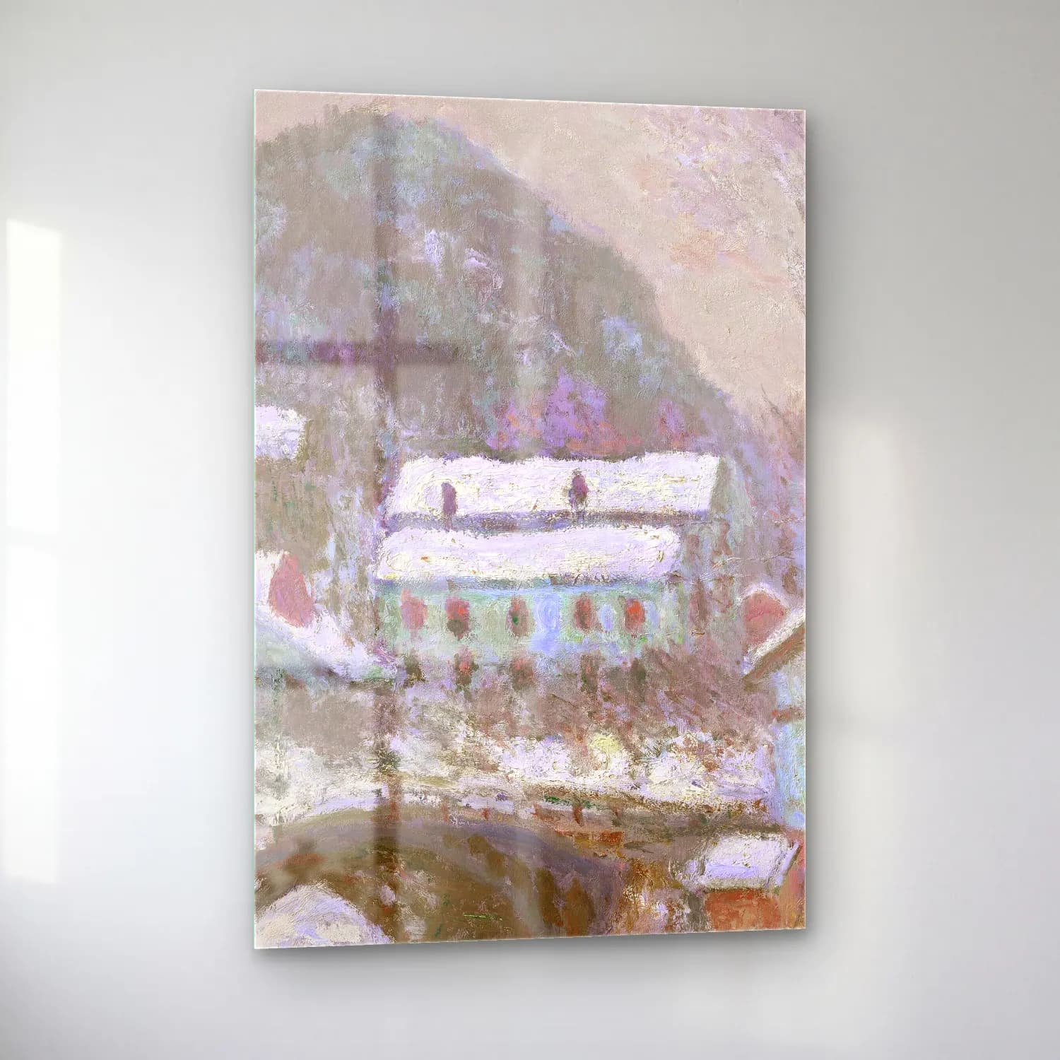 Claude Monet – Sandviken, Norvège, effet de neige cam tablo — sol açıdan görünüm
