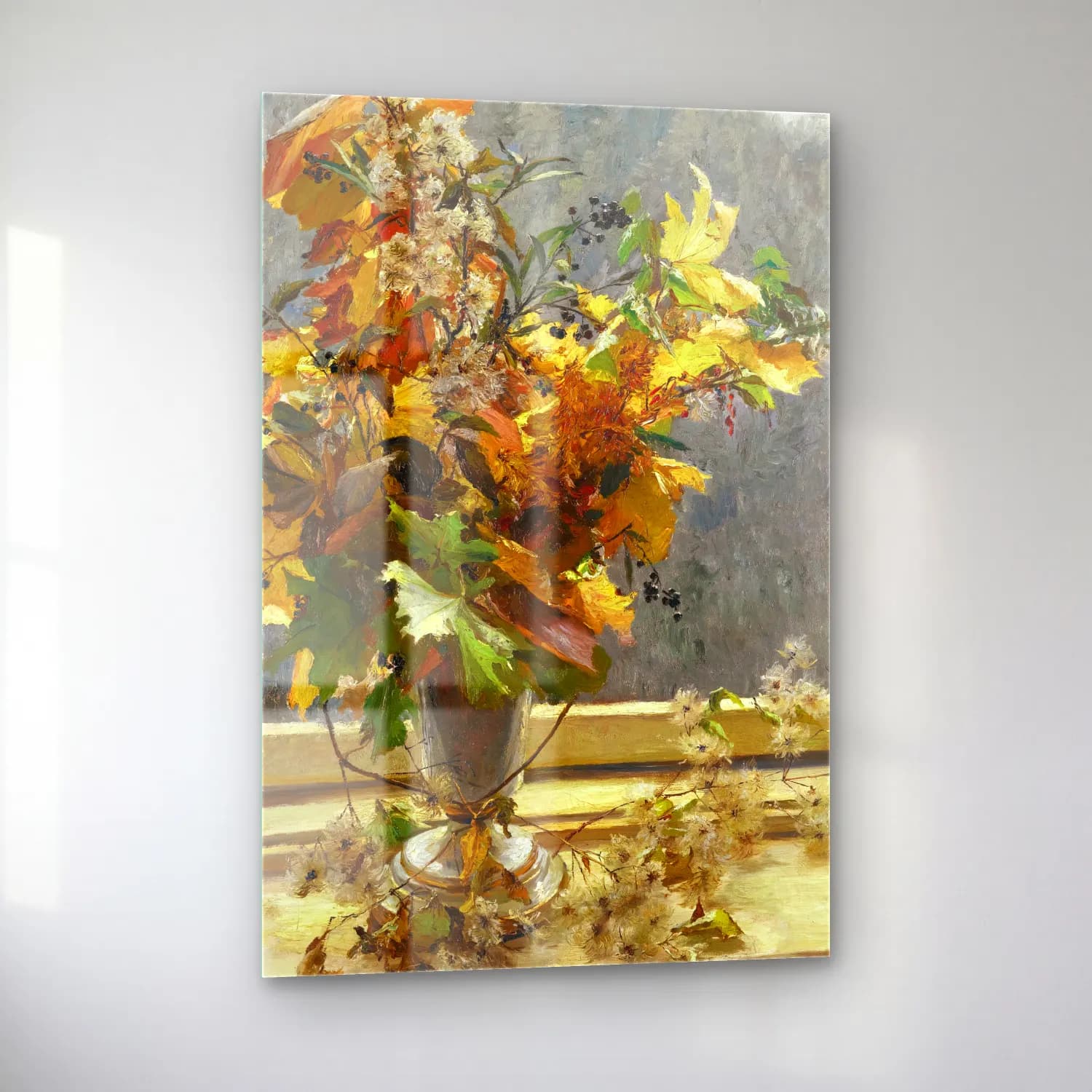 Olga Wisinger-Florian – Herbstlaub (Autumn Leaves) cam tablo — sol açıdan görünüm