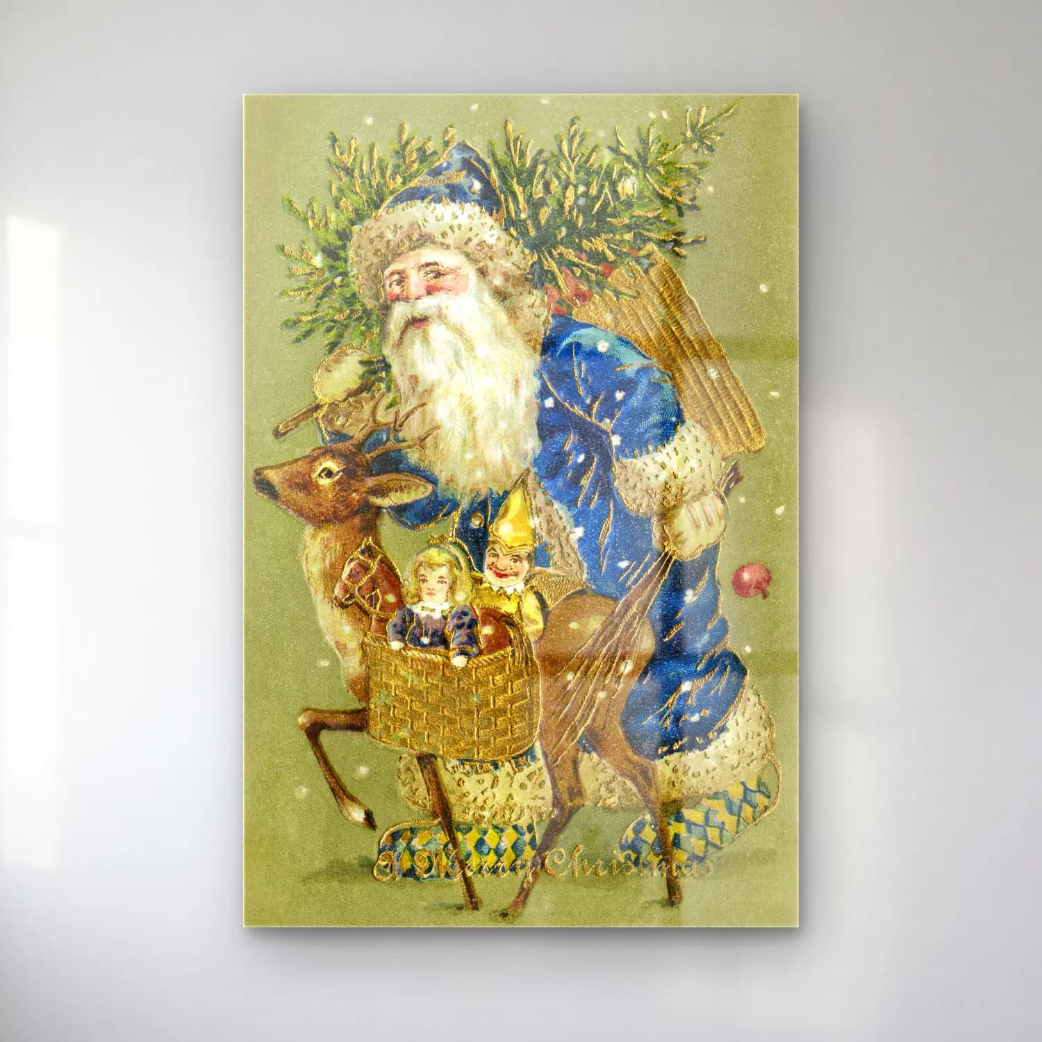Vintage Noel Baba cam tablo — Vintage Noel Baba — vintage noel baba