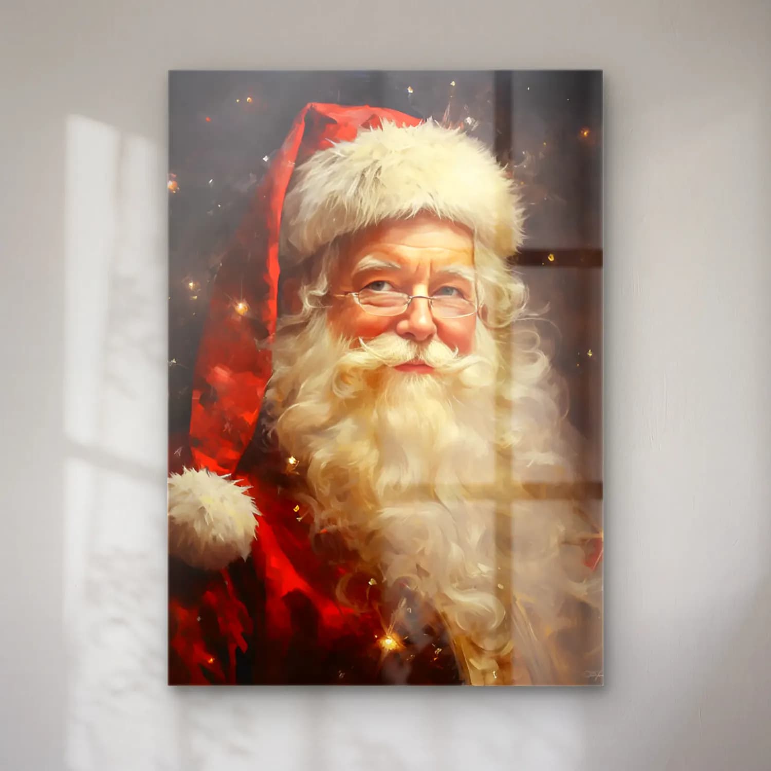 Yağlı Boya Noel Baba No. 4 cam tablo — Yağlı Boya Noel Baba No. 4 — yağlı boya noel baba