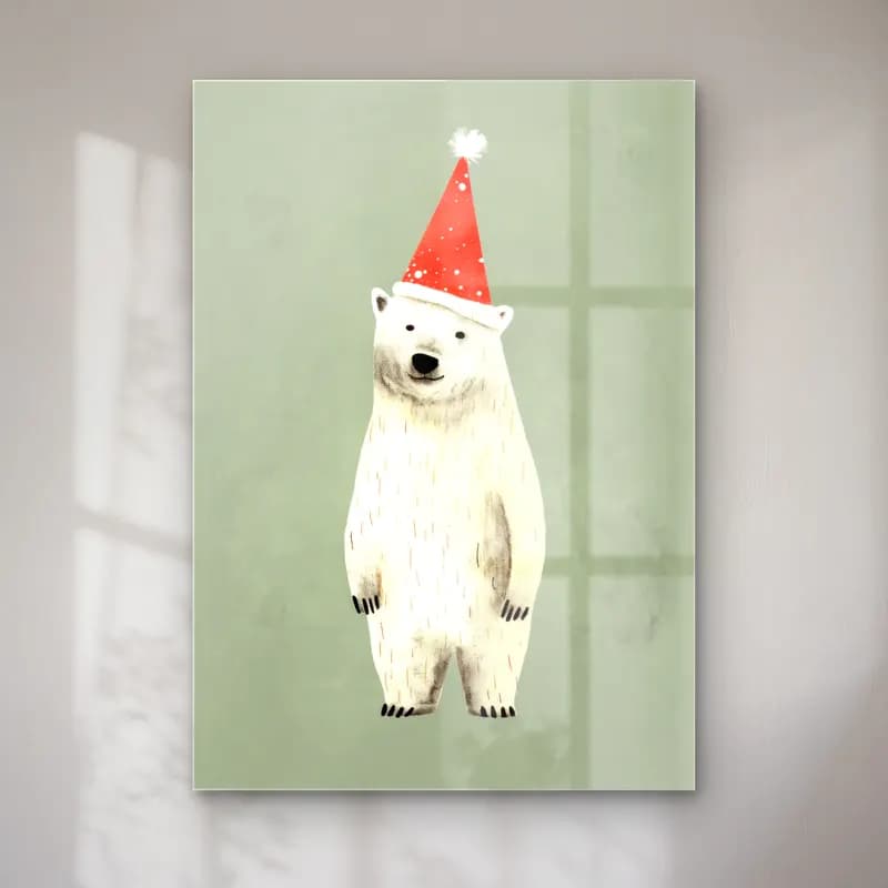 Sevimli İllüstrasyon Noel Baba No. 5 cam tablo — Sevimli İllüstrasyon Noel Baba No. 5 — sevimli i̇llüstrasyon noel baba