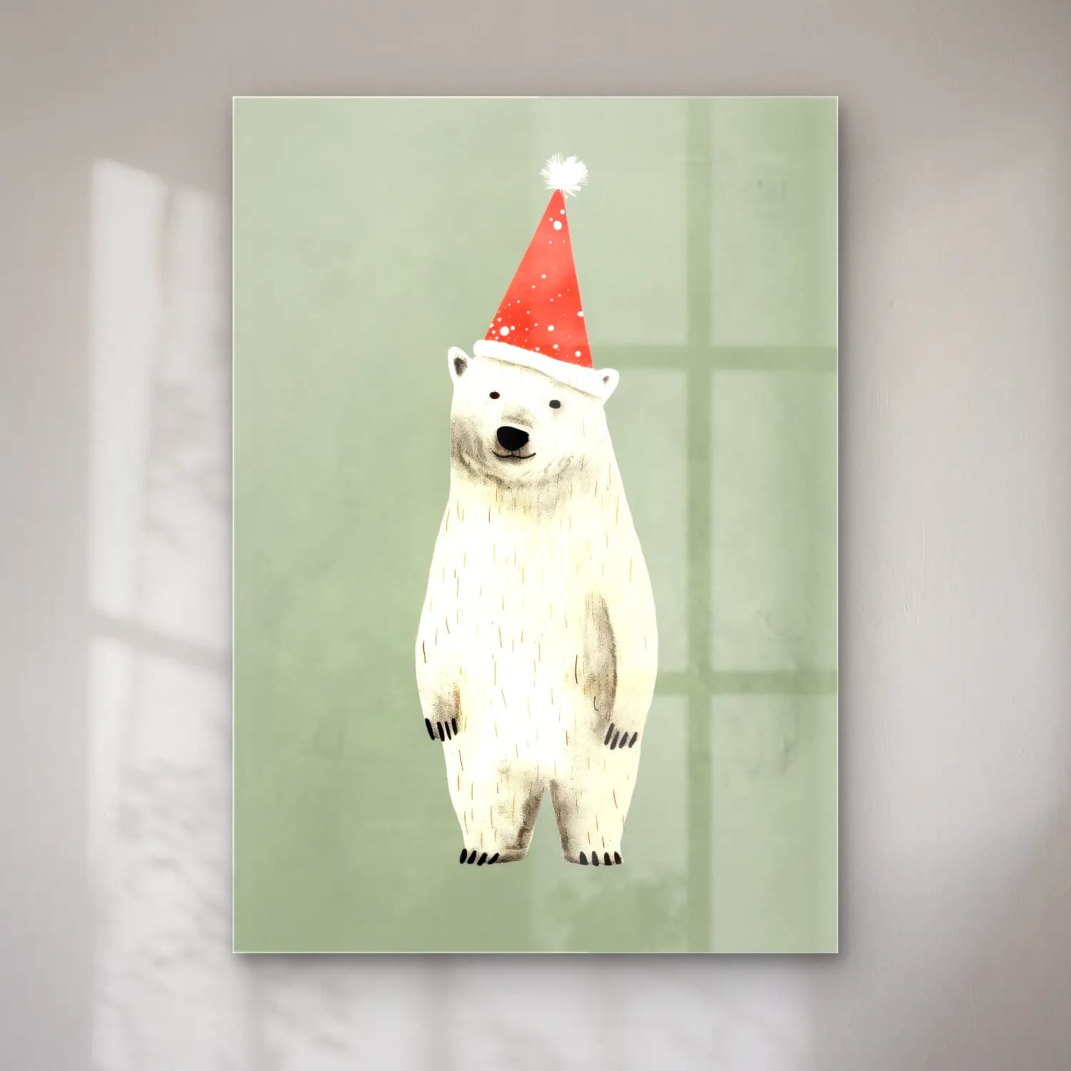 Sevimli İllüstrasyon Noel Baba No. 5 cam tablo — Sevimli İllüstrasyon Noel Baba No. 5 — sevimli i̇llüstrasyon noel baba