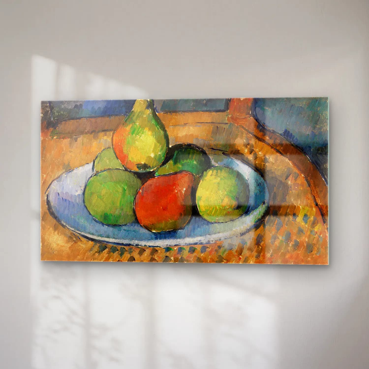 Paul Cézanne – Plate of Fruit on a Chair cam tablo — sağ açıdan görünüm