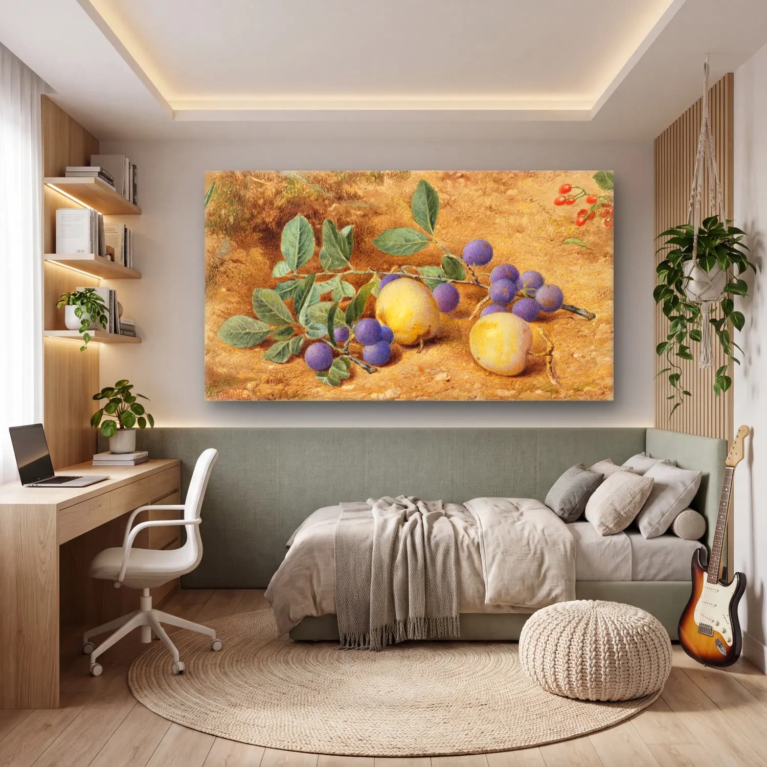 William Henry Hunt – Plums cam tablo — genç odasında