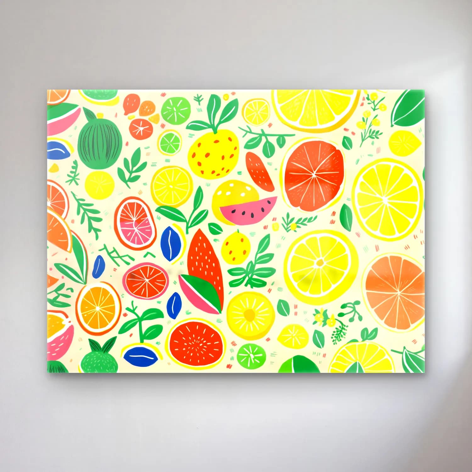 Retro Limonlar – Turuncu Tonlar cam tablo — Retro Limonlar – Turuncu Tonlar — retro limonlar