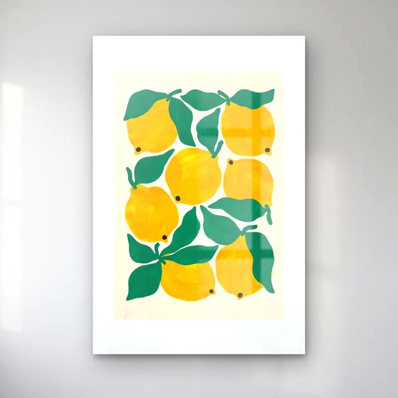 Retro Limonlar No. 7 cam tablo — Retro Limonlar No. 7 — retro limonlar