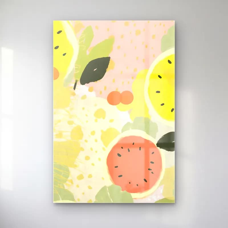 Pastel Limonlar No. 6 cam tablo — Pastel Limonlar No. 6 — pastel limonlar