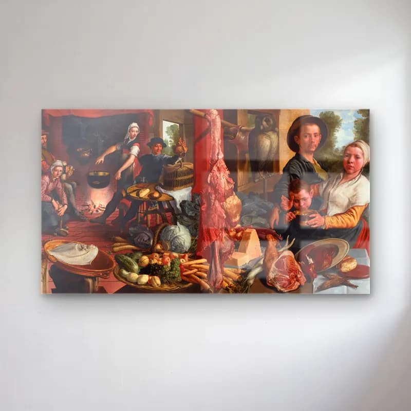 Pieter Aertsen – The Fat Kitchen. An Allegory cam tablo — Pieter Aertsen – The Fat Kitchen. An Allegory — yağlı boya dini sahne