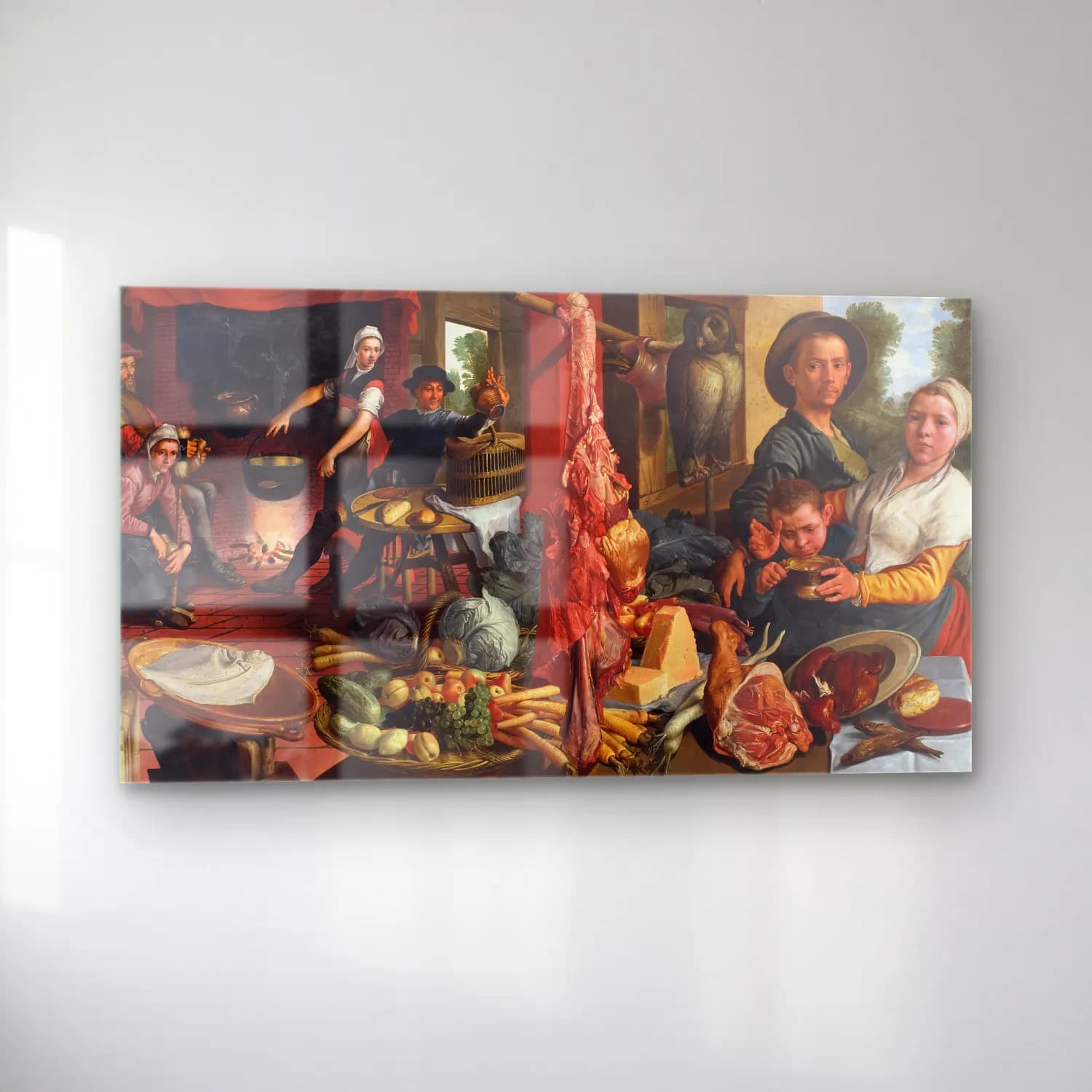 Pieter Aertsen – The Fat Kitchen. An Allegory cam tablo — sol açıdan görünüm