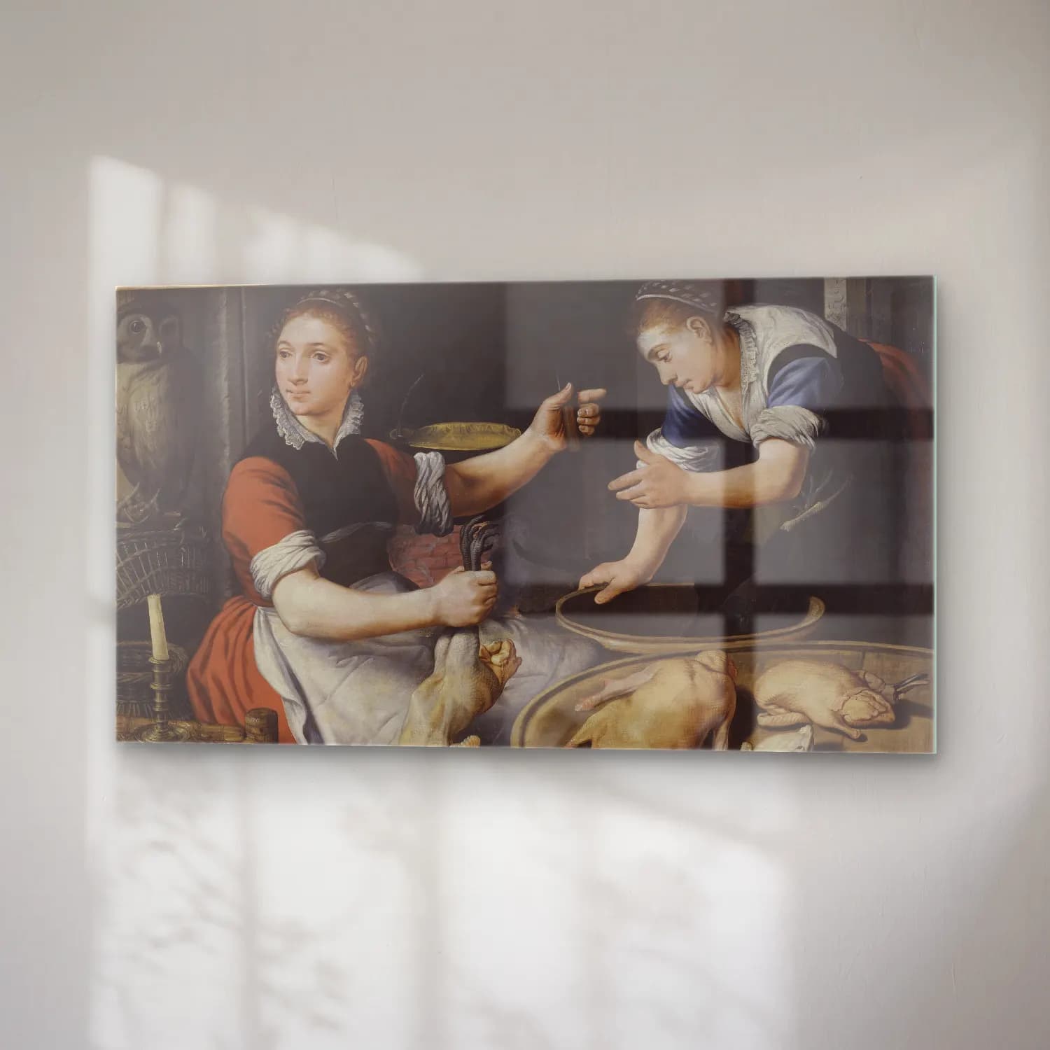 Pieter Aertsen – Two Women Cooking cam tablo — sağ açıdan görünüm