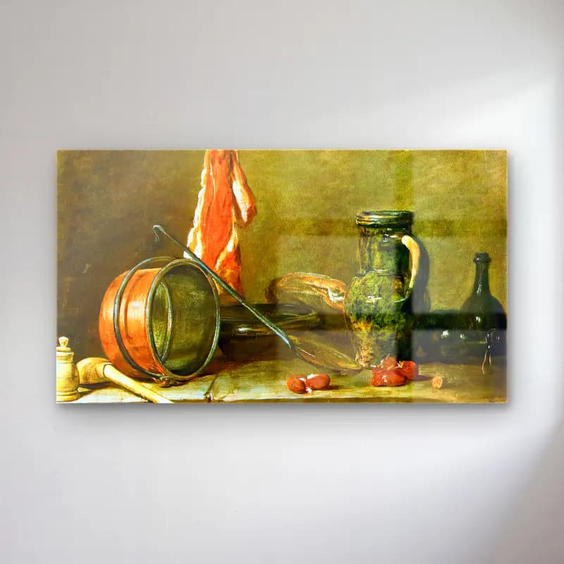 Jean-Baptiste-Siméon Chardin – A Lean Diet with Cooking Utensils cam tablo — Jean-Baptiste-Siméon Chardin – A Lean Diet with Cooking Utensils — yağlı boya mutfak gereçleri