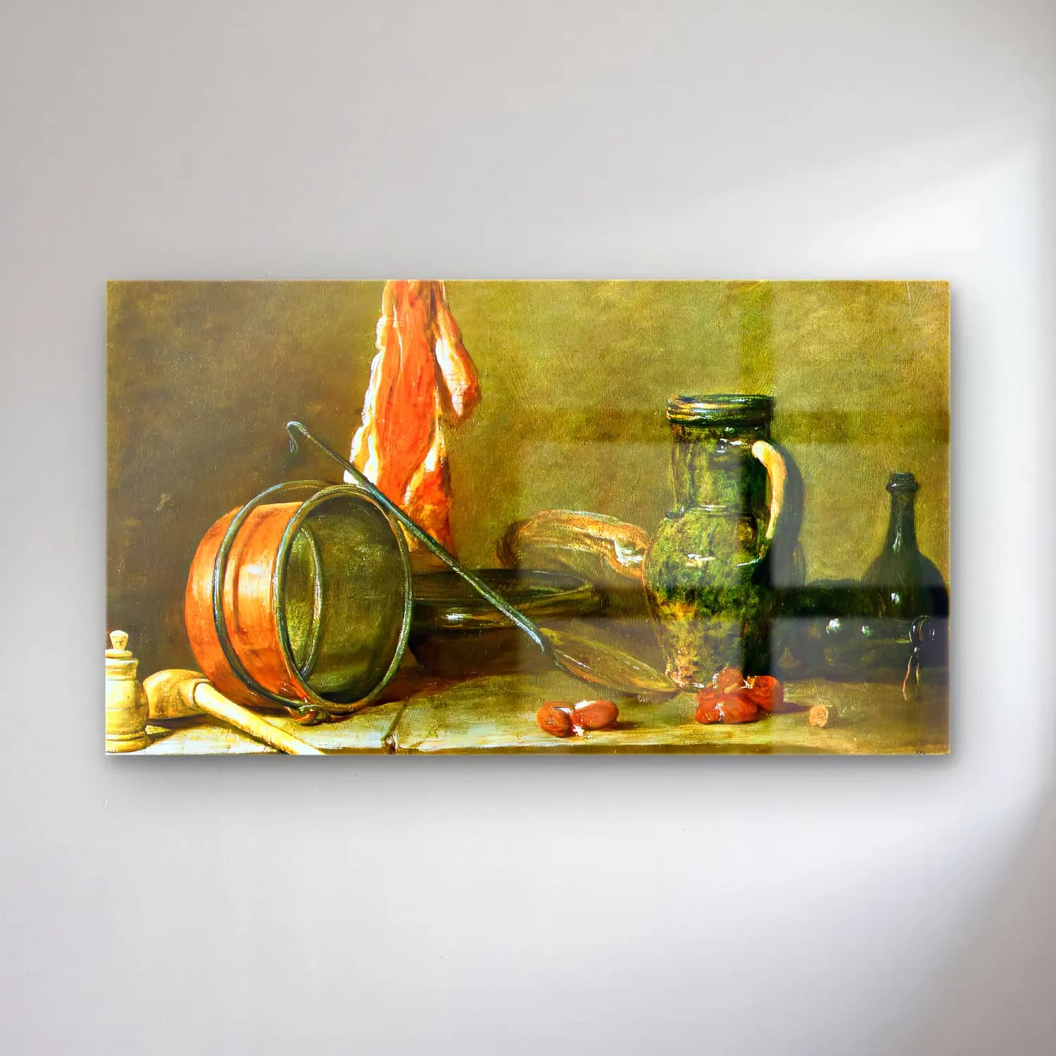Jean-Baptiste-Siméon Chardin – A Lean Diet with Cooking Utensils cam tablo — Jean-Baptiste-Siméon Chardin – A Lean Diet with Cooking Utensils — yağlı boya mutfak gereçleri