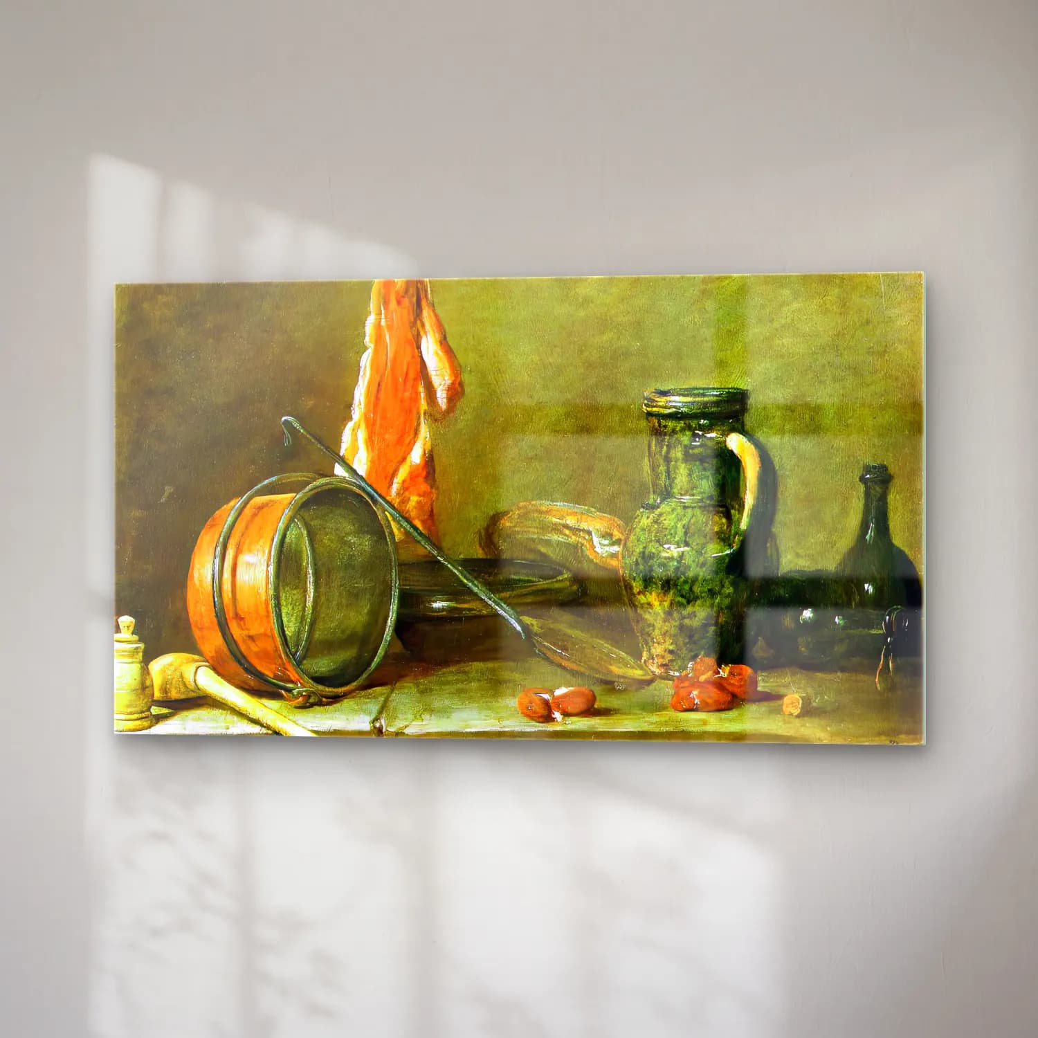 Jean-Baptiste-Siméon Chardin – A Lean Diet with Cooking Utensils cam tablo — sağ açıdan görünüm