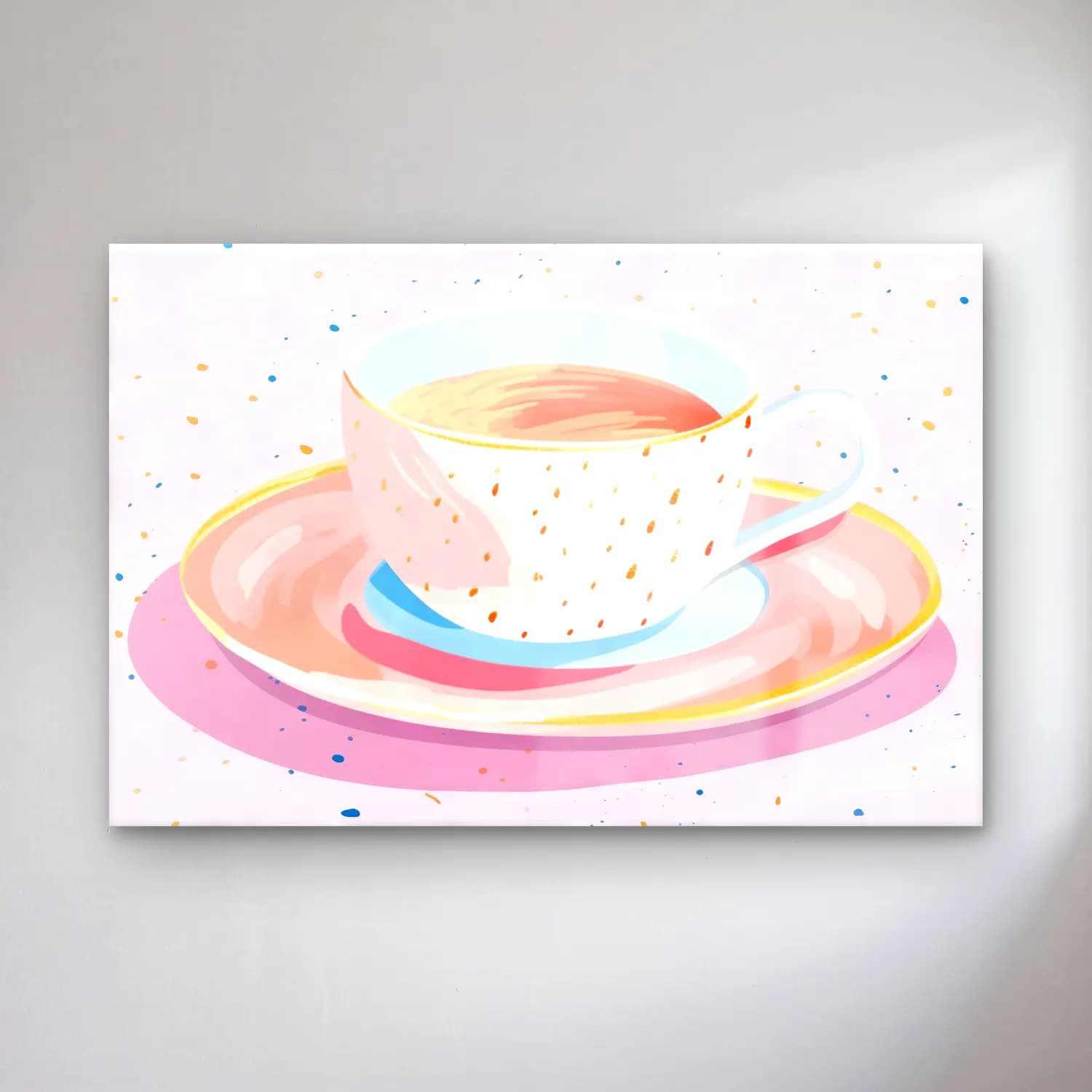 Pastel Çay Fincanı cam tablo — Pastel Çay Fincanı — pastel çay fincanı