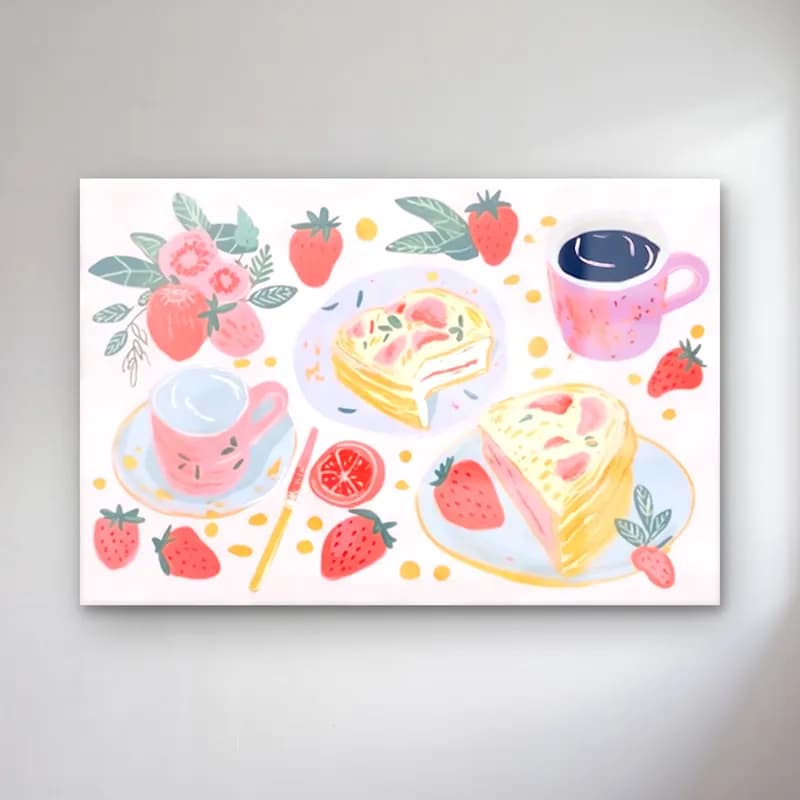 Pastel Tatlılar No. 16 cam tablo — Pastel Tatlılar No. 16 — pastel tatlılar