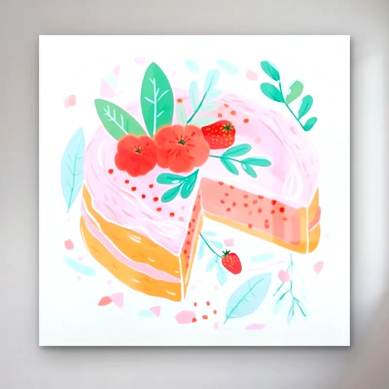 Pastel Tatlılar No. 18 cam tablo — Pastel Tatlılar No. 18 — pastel tatlılar