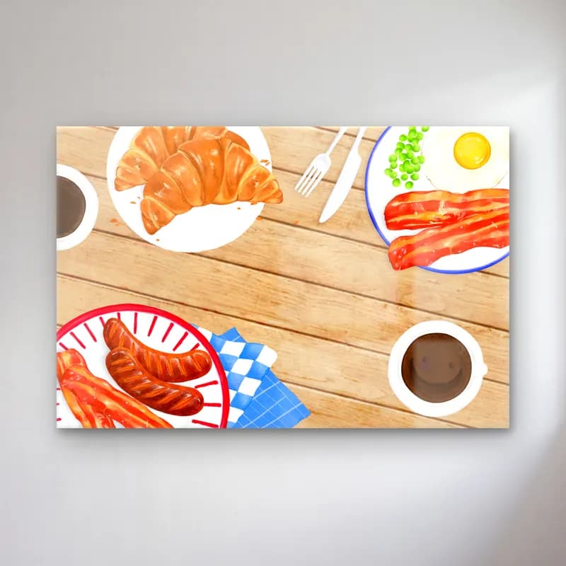 Vintage Ekmek ve Pastalar – Pastel Tonlar cam tablo — Vintage Ekmek ve Pastalar – Pastel Tonlar — vintage ekmek ve pastalar