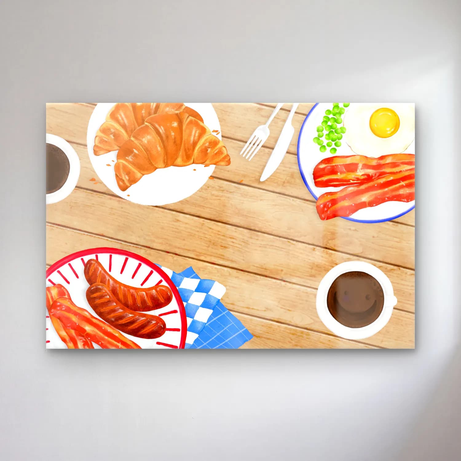 Vintage Ekmek ve Pastalar – Pastel Tonlar cam tablo — Vintage Ekmek ve Pastalar – Pastel Tonlar — vintage ekmek ve pastalar