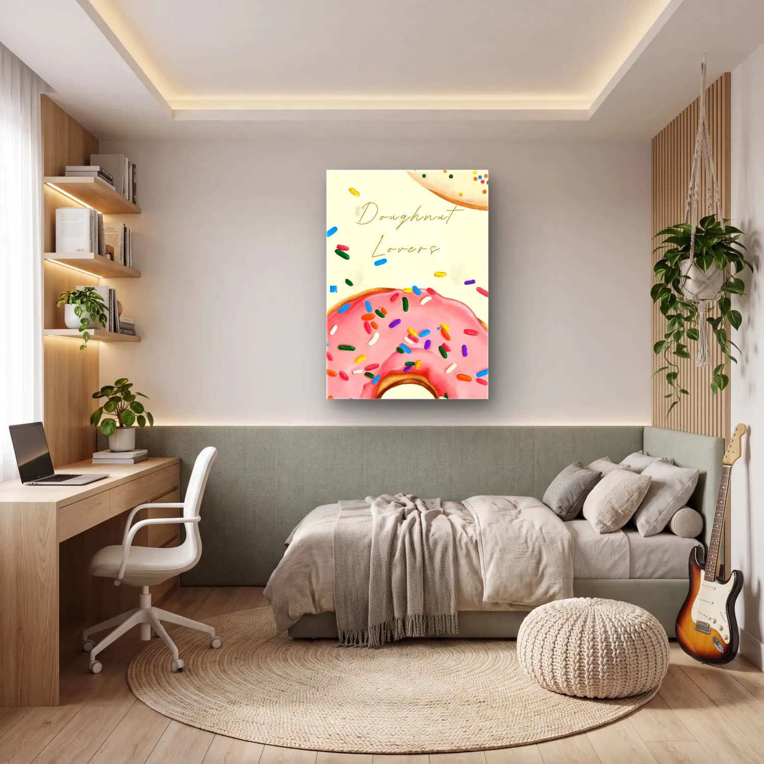 Pastel Tatlılar No. 20 cam tablo — genç odasında