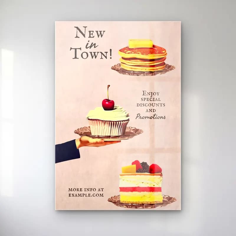Vintage Poster Tatlılar cam tablo — Vintage Poster Tatlılar — vintage poster tatlılar