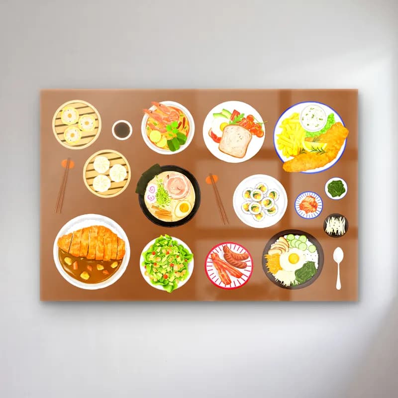 Vintage Ekmek ve Pastalar – Bej Tonlar cam tablo — Vintage Ekmek ve Pastalar – Bej Tonlar — vintage ekmek ve pastalar