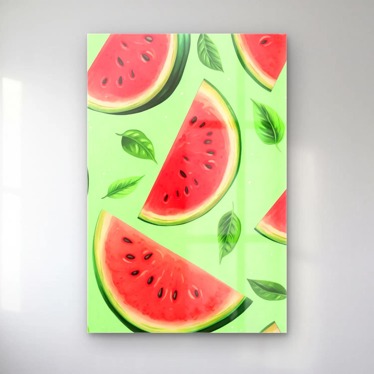 Pastel Karpuz – Yeşil Tonlar cam tablo — Pastel Karpuz – Yeşil Tonlar — pastel karpuz