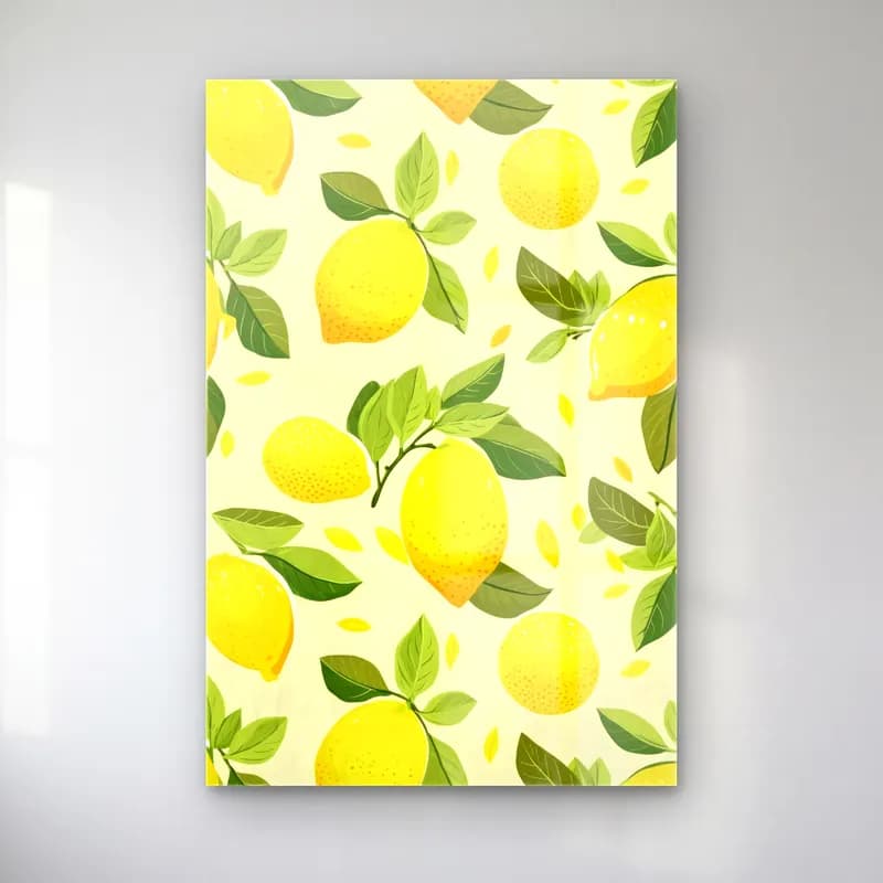 Retro Limonlar No. 4 cam tablo — Retro Limonlar No. 4 — retro limonlar