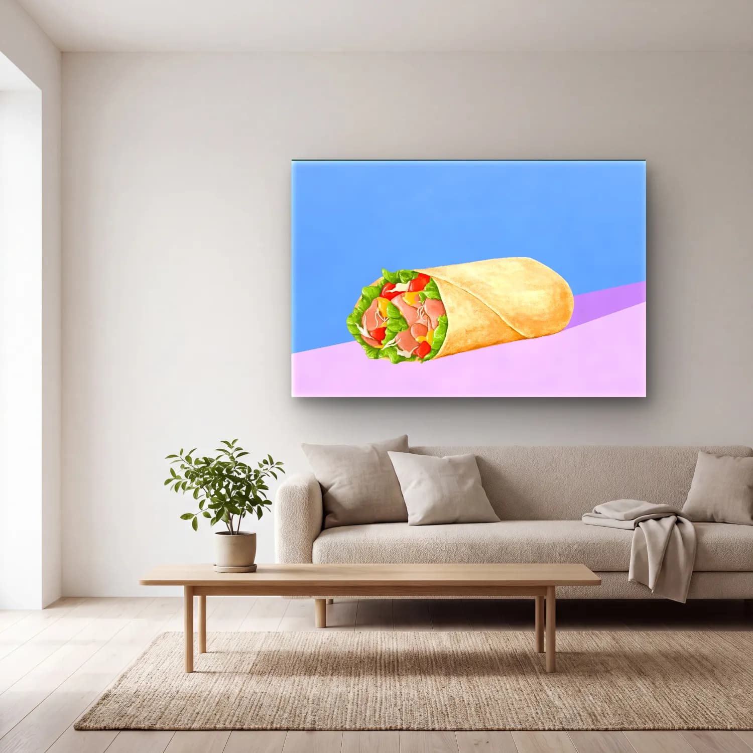 Pastel Peynir Tabağı – Pastel Tonlar cam tablo — açık renk salonda