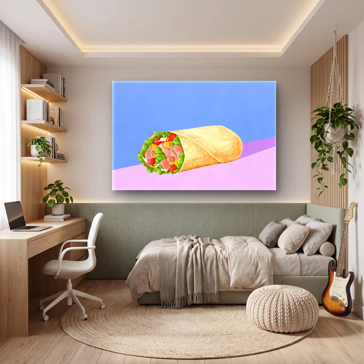 Pastel Peynir Tabağı – Pastel Tonlar cam tablo — genç odasında