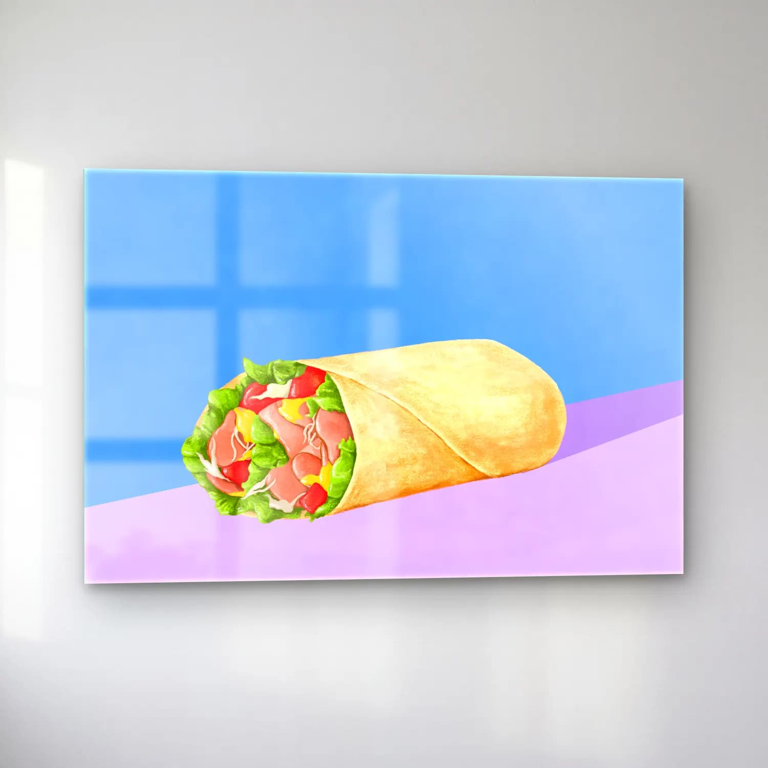 Pastel Peynir Tabağı – Pastel Tonlar cam tablo — sol açıdan görünüm