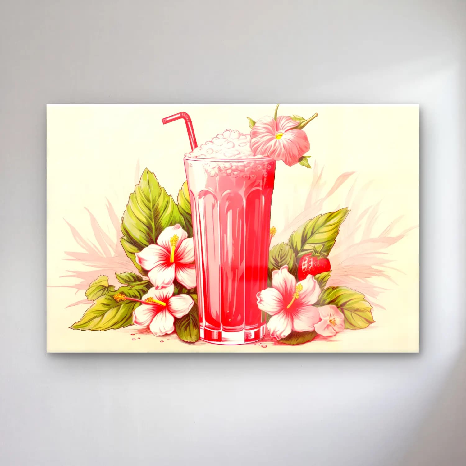 Vintage Kokteyl – Pembe Tonlar cam tablo — Vintage Kokteyl – Pembe Tonlar — vintage kokteyl