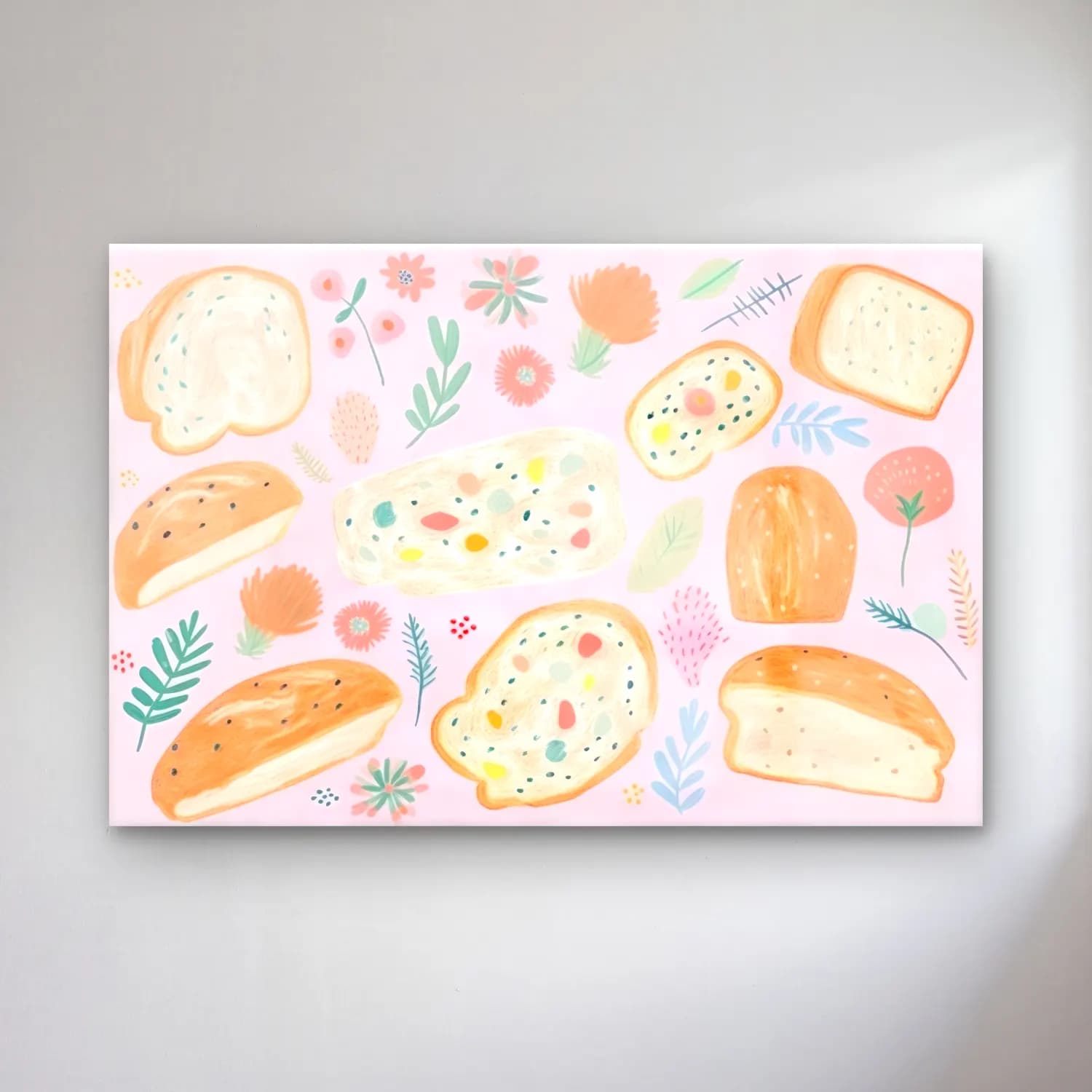 Pastel Ekmek ve Pastalar No. 9 cam tablo — Pastel Ekmek ve Pastalar No. 9 — pastel ekmek ve pastalar